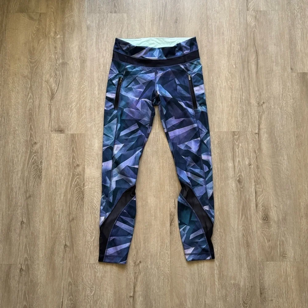 Lululemon Speed Crop In Pretty Prism Multi Black 4